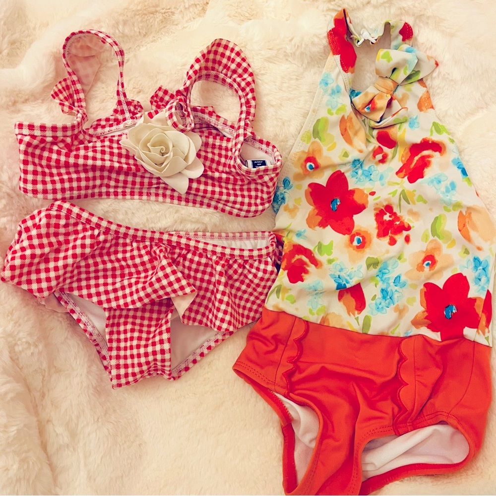 Janie and Jack girls Swimsuit set of 2, size 3t